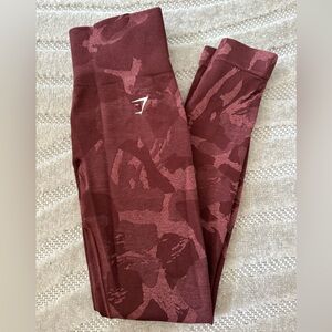 Gymshark Adapt Camo Seamless Leggings - Red
